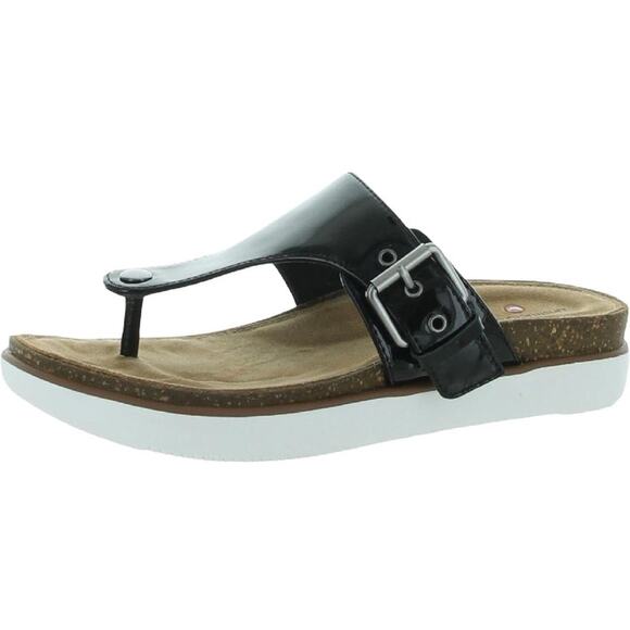 Clarks Womens Elayne Step Patent leather slip on sandal NEW Size 6 - Picture 1 of 10